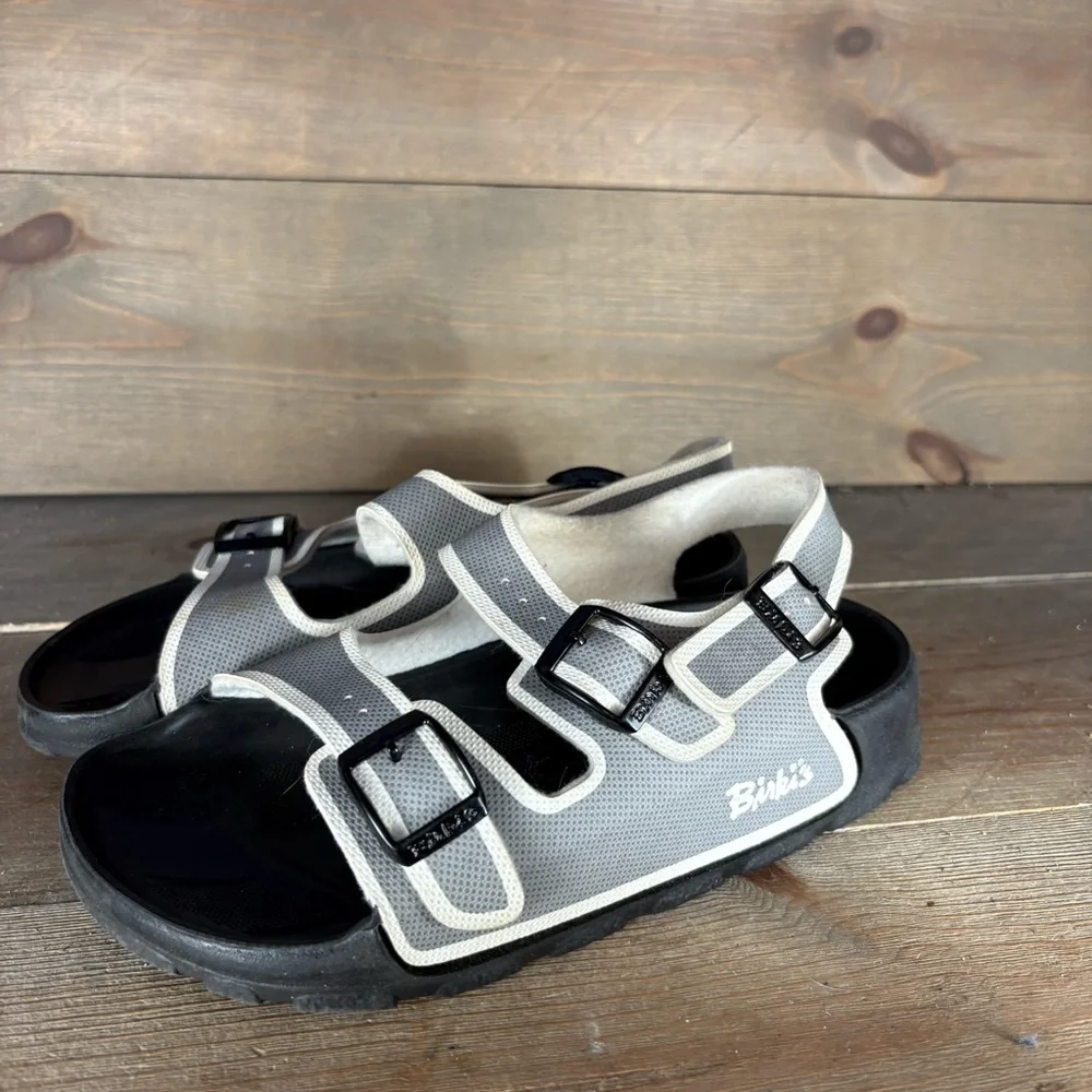 birkenstock birki kids youth size 34 shoes gray slingback comfort sandals